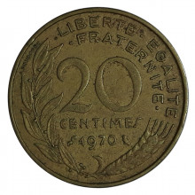 20 Centimes 1970 MBC França Europa