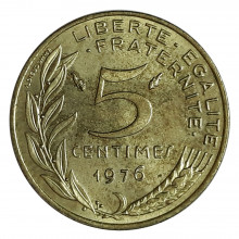 5 Centimes 1976 SOB França Europa