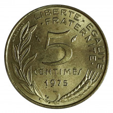 5 Centimes 1975 SOB França Europa