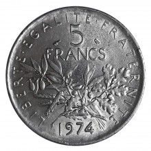 5 Francos 1974 SOB França Europa