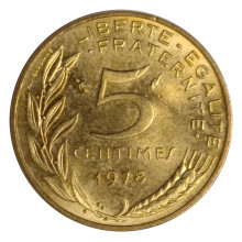 5 Centimes 1978 SOB França Europa