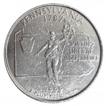 Quarter Dollar 1999 P SOB Pennsylvania