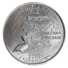 Quarter Dollar 2002 P SOB Louisiana
