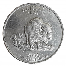 Quarter Dollar 2005 P SOB Kansas