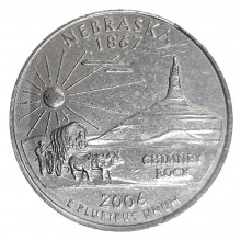 Quarter Dollar 2006 P SOB Nebraska