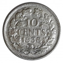 Km#163 10 Cents 1938 MBC Holanda Europa