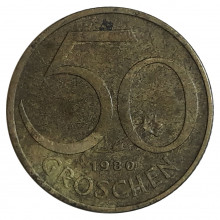 KM#2885 50 Groschen 1980 MBC Áustria Europa