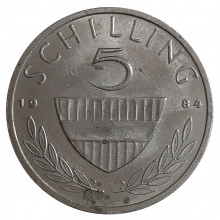 KM#2889a 5 Schilling 1984 MBC Áustria Europa