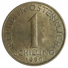 KM#2886 1 Schilling 1990 SOB Áustria Europa
