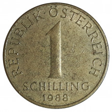 KM#2886 1 Schilling 1988 MBC Áustria Europa