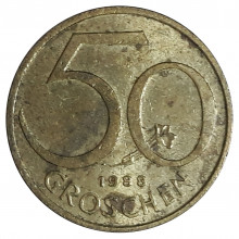 KM#2885 50 Groschen 1988 MBC Áustria Europa