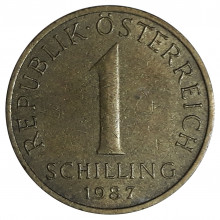 KM#2886 1 Schilling 1987 SOB Áustria Europa