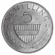 KM#2889a 5 Schilling 1986 MBC+ Áustria Europa