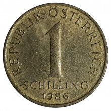 KM#2886 1 Schilling 1986 SOB Áustria Europa
