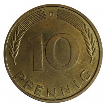 10 Pfennig 1995 D SOB Alemanha Europa