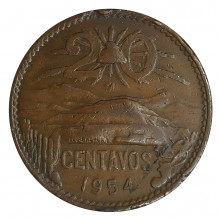 Km#439 20 Centavos  1954 MBC México América