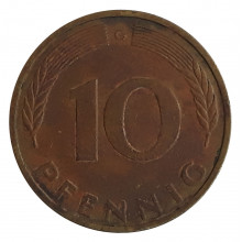 10 Pfennig 1985 G MBC Alemanha Europa