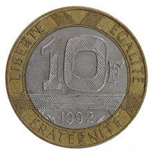 10 Francs 1992 MBC França Europa