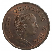 Km#427 5 Centavos  1974 MBC México América