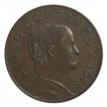 Km#427 5 Centavos  1973 MBC México América