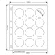 Folha para Moedas Cápsula Redonda PCCB 12 Bolsos