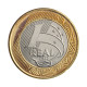 Moeda V-593 1 Real 2022 FC Data Vazada Bimetálico Ø27mm 7gr.