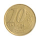 Moeda V-494 10 Centavos 2001 MBC Cunho Trincado Aço R Bronze Ø20mm 4,8gr.