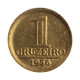 Moeda V-255 1 Cruzeiro 1956 MBC C/Sinais de Limpeza Bronze Alumínio Ø19mm 4gr.