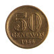 Moeda V-254 50 Centavos 1956 MBC C/Sinais de Limpeza Bronze Alumínio Ø17mm 3gr.