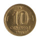 Moeda V-205 10 Centavos 1955 MBC C/Sinais de Limpeza Bronze Alumínio Ø17mm 3gr.