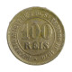 Moeda V-015 100 Réis 1885 MBC C/Sinais de Verniz Cupro Níquel Ø27mm 10gr.