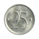 Moeda KM#154 25 Centimes 1969 FC Bélgica Europa Cupro Níquel Ø16mm 1,28gr.