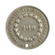 Moeda P-530 200 Réis 1837 BC/MBC C/Furo Prata 0.917 Ø23mm 4,48gr.*
