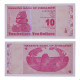 Cédula P#94 10 Dollars 2009  Zimbabwe África FE