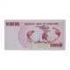 Cédula P#55 10.000.000 Dollars 2008 Zimbabwe África FE