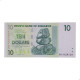 Cédula P#67 10 Dollars 2007  Zimbabwe África FE