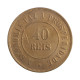 Moeda B-827 40 Réis 1909 MBC+  Bronze Ø30mm 12gr.*