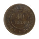 Moeda B-826 40 Réis 1908 MBC+  Bronze Ø30mm 12gr.
