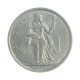Moeda KM#11 1 Franc 1977 MBC Polinésia Francesa Oceania Alumínio Ø23mm 1,3gr.