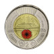 Moeda KM#New 2 Dollars 2025 FC Canadá América Charles III - 25º aniversário do Túmulo do Soldado Desconhecido Bronze-alu