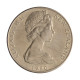 Moeda KM#36.1 20 Cents 1980 SOB/FC Nova Zelândia Oceania Rainha Elizabeth Cupro-níquel Ø28,58mm 11,31gr.