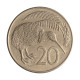 Moeda KM#36.1 20 Cents 1980 SOB/FC Nova Zelândia Oceania Rainha Elizabeth Cupro-níquel Ø28,58mm 11,31gr.