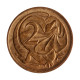 Moeda KM#79 2 Cents 1989 SOB/FC Austrália Oceania Rainha Elizabeth Bronze Ø21,59mm 5,18gr.