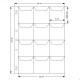 Kit 10 Folhas para Moedas 32x24 Organizer 12 Bolsos