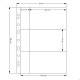 Kit 10 Folhas para Cédulas 32x24 Acetato 3 Espaços com Bolso
