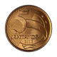 Moeda V-478 5 Centavos 2012 FC Aço Revestido de Cobre Ø22mm 4,1gr.