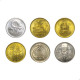Set 6 moedas Coreia do Sul Ásia