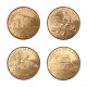 Set 4 Moedas One Cent 2009 SOB/FC Estados Unidos América Lincoln Cent 200 Anos de Abraham Lincoln C/Pintas Pretas