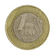 Moeda V-571 1 Real 1998 MBC Contorno em Baixo Relevo na Efígie Bimetálico Ø27mm 7,8gr.