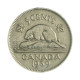 Km#33 5 Cents 1939 MBC Canadá América Níquel 21.21(mm) 4.54(gr)